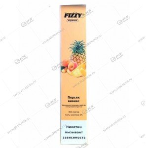 Электронная одноразовая сигарета Fizzy Coronka 2% 800 затяжек Персик-ананас