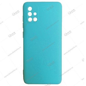 Silicone Cover 360 для Samsung A71 голубой