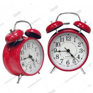 Часы F-4010 будильник Quartz красный