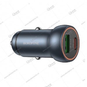 АЗУ Borofone BZ32A PD30Вт+QC3.0 серый металл