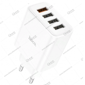 СЗУ Hoco C102A Fuerza QC3.0 4USB four-port charger(EU) белый