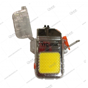 Светодиодный фонарь с зажигалкой (дуга) YYC-0844