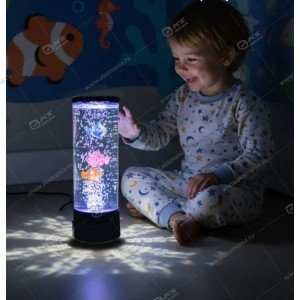 Ночник Аквариум с рыбками Bubble Fish Lamp XY-008 черный