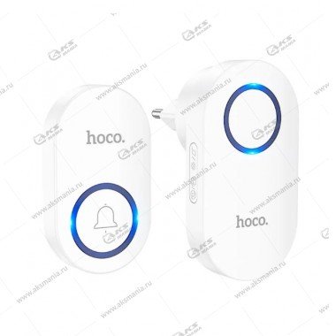 Беспроводной дверной звонок Hoco HI25 wireless doorbell(EU) от сети 220В белый