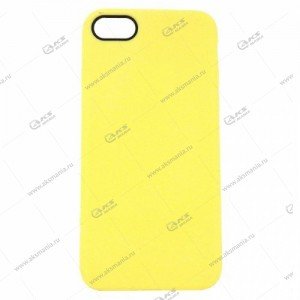 Silicone Case (Soft Touch) для iPhone 5/5S/5SE лимонный