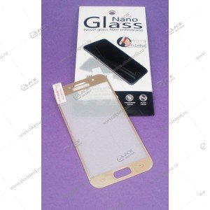 Защитное стекло Nano Samsung A3 (2017) Gold