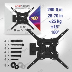Кронштейн наклонно-поворотный для ТВ Live Power T60 26"-70" до 25кг