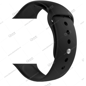 Ремешок силиконовый 20см для Apple Watch 42mm/ 44mm черный