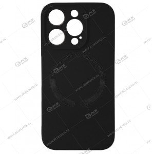 Cиликоновый чехол (Silicone Case) 360 MagSafe для iPhone 15 Pro с защитой камеры черный