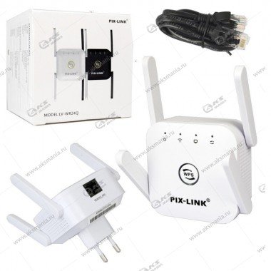 Wi-fi усилитель сигнала ретранслятор (репитер) LV-WR24Q 220V 802.11n/b/g, 300 Мбит черный