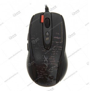 Мышь проводная игровая A4Tech V-Track F5 черный/рисунок