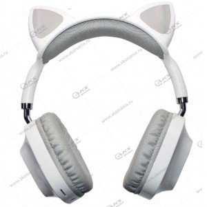 Наушники Bluetooth STN-06 со светящимися ушками белый