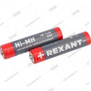 Аккумулятор Ni-MH AAA/HR03, 1,2В, 900mA, блистер 2шт REXANT 30-1409