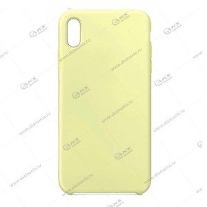 Silicone Case (Soft Touch) для iPhone XS Max бледно-желтый