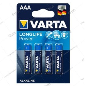 Элемент питания VARTA LR03/4BL AAA Longlife Power