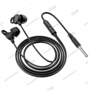Наушники Hoco M89 Comfortable universal silicone с микрофоном черный