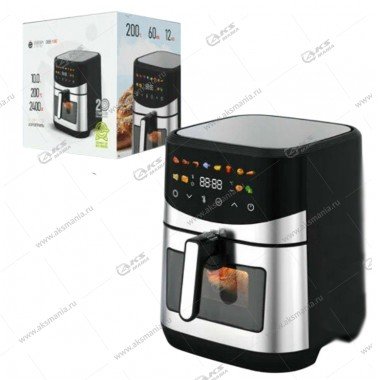 Аэрогриль Deespi DEE-100 10л, 2400W сенсорный экран, окошко,(2х спиральный) черный