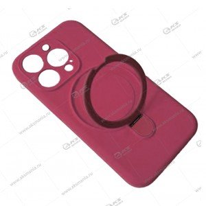 Cиликоновый чехол (Silicone Case) 360 MagSafe-подставка для iPhone 16 Pro розовый