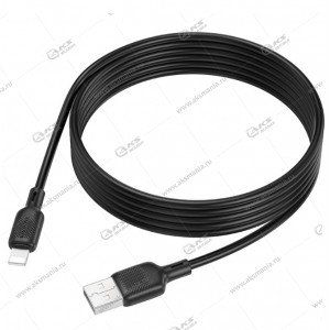 Кабель Borofone BX113 Lenny silicone charging data cable Lightning 2m черный