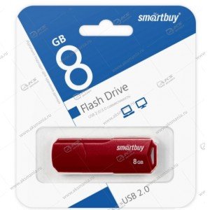Флешка USB 2.0 8GB SmartBuy Clue Burgundy