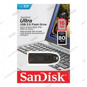 Флешка USB 3.0 16GB SanDisk Ultra черный