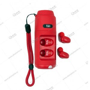Колонка портативная + гарнитура Portable TG806 2в1 красный