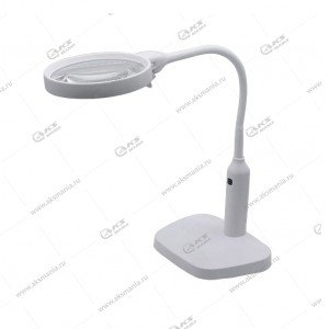 Лупа настольная Clip-on/desktop Type LED Magnifier №7763 (2 смен,линзы) 120мм 75мм