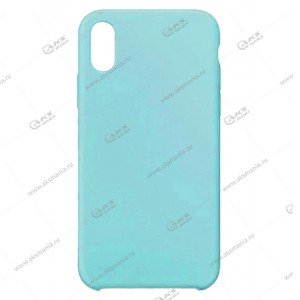 Silicone Case для iPhone X 360 голубой