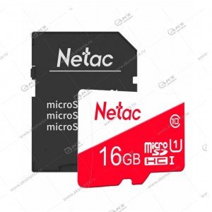 Карта памяти 16GB microSDXC class 10 Netac P500 Eco с адаптером