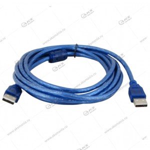 Кабель DL36 USB2.0  M/M с фильтром 3м blue (А422)
