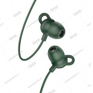 Наушники Hoco M89 Comfortable universal silicone с микрофоном dark nght green