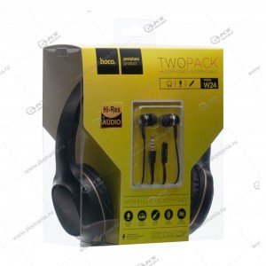 Наушники Hoco W24 Enlighten набор из 2-х наушников с микрофоном золотой