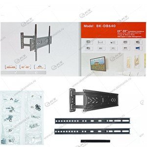 Кронштейн поворотно-выдвижной для ТВ BK-DB640 40"-80" 50kg