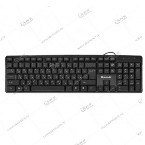 Клавиатура Defender Next HB-440, полноразмерная, USB, 1.8m. черный