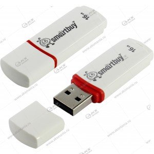 Флешка USB 2.0 32GB SmartBuy Crown White (белый)