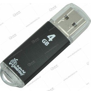 Флешка USB 2.0 4GB SmartBuy V-Cut Black