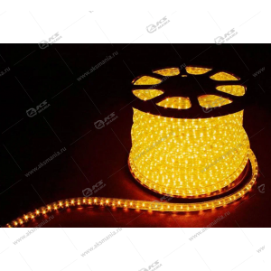 Дюралайт LED прямоугольного сечения 2-х проводной, бухта 100м желтый (цена за 1м)