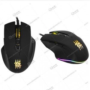 Мышь проводная игровая Defender Wolverine GM-700L RGB 7 кнопок черный