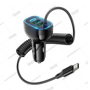 АЗУ Hoco NZ11A Guide PD30W(1C2A) car charger with cable(Type-C) черный
