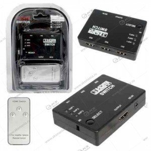 Адаптер H56 HDMI Switch+Remote 3x1 port с пультом black