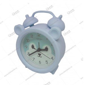 Часы 1845 "Мишка" будильник голубой