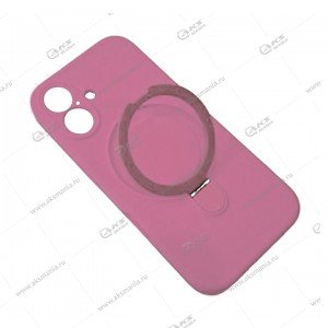 Cиликоновый чехол (Silicone Case) 360 MagSafe-подставка для iPhone 16 розовый