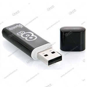 Флешка USB 2.0 8GB SmartBuy Glossy Black