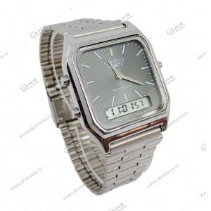 Наручные часы KASIO металлический ремешок 2в1 серебро