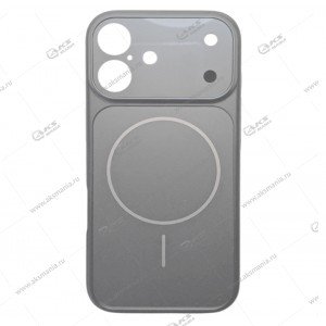 Накладка пластиковая с MagSafe для iPhone 17 серебряный