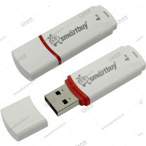 Флешка USB 2.0 4GB SmartBuy Crown White (белый)