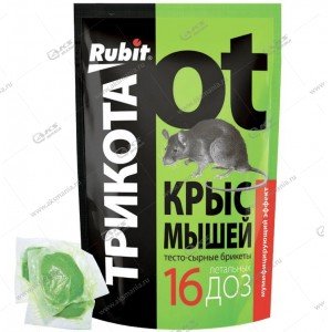 Брикеты "Трикота" от крыс и мышей 16шт