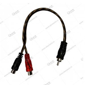 Акустический межблочный кабель 0,3м, RCA Y-коннектор, RCA медный