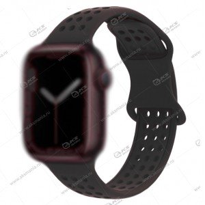 Ремешок Hoco WA08 Flexible series honeycomb silicone для Apple Watch(42/44/45/49mm) черный