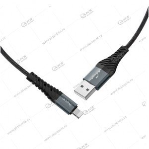 Кабель Hoco X38 Cool charging data cable lightning 1m черный